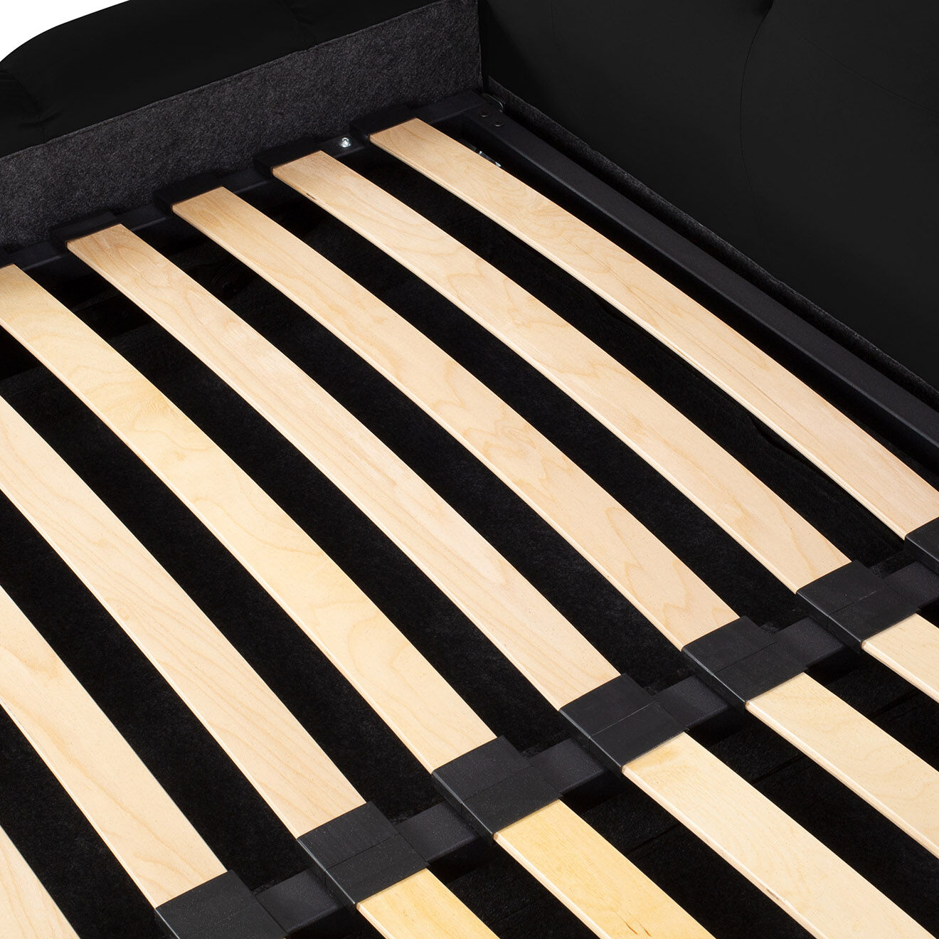 Cosmopolitan Design Lit avec coffre de rangement Bali Velours noir - 180x200 cm