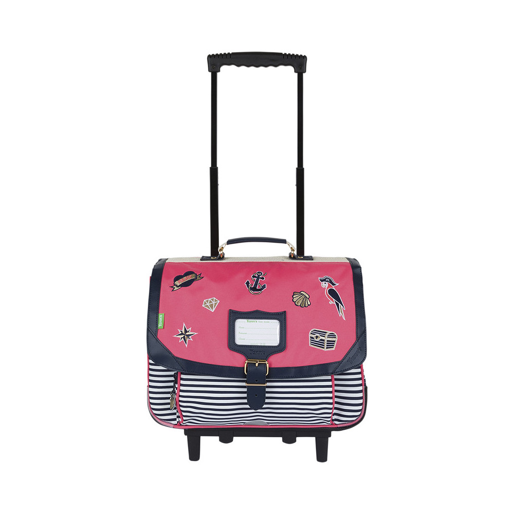 Cartable trolley Enora rose