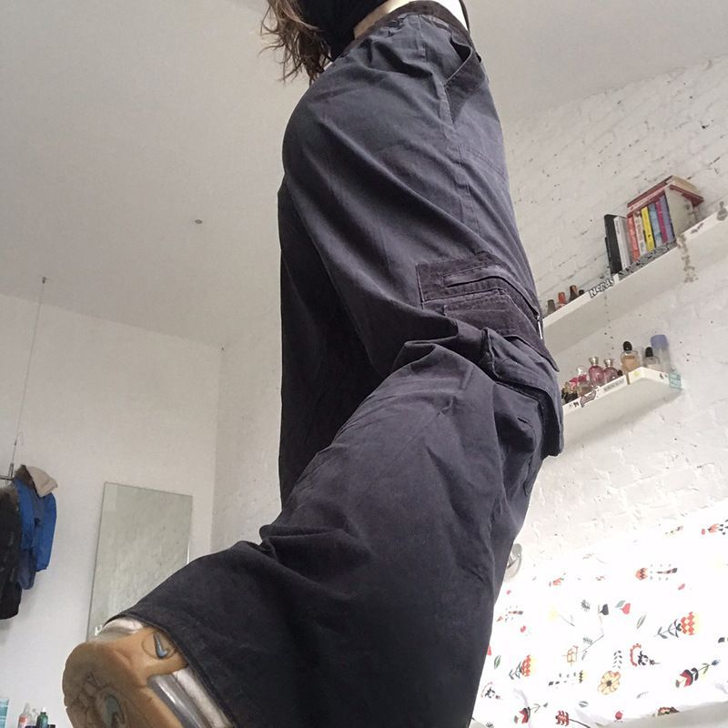 BrickBlack - Cargo-jeans met hoge taille en losse pasvorm