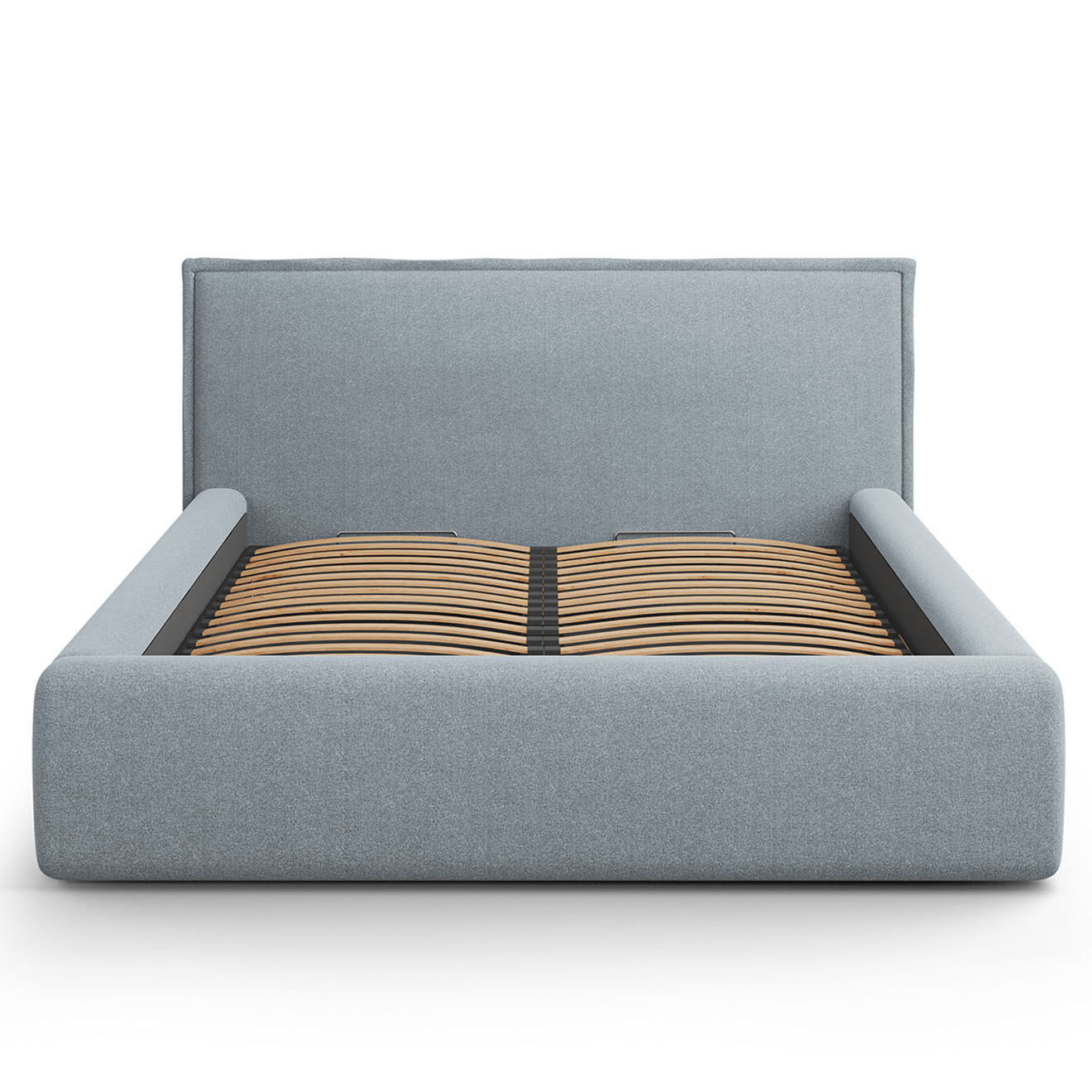 Maison Héritage Lit avec coffre de rangement Tena bleu clair - 230x185x100 cm
