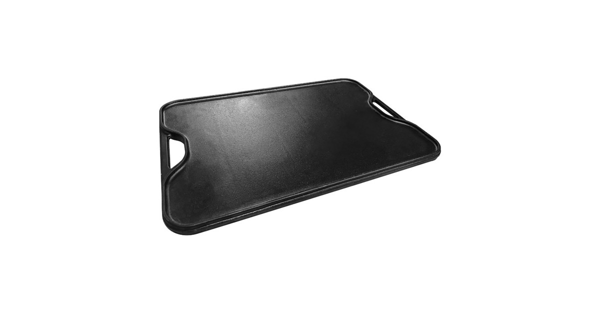 VictoriaOmkeerbare Bakplaat 50 x 35 cm, Seasoned grillplaat  (Zwart, Color packaging)