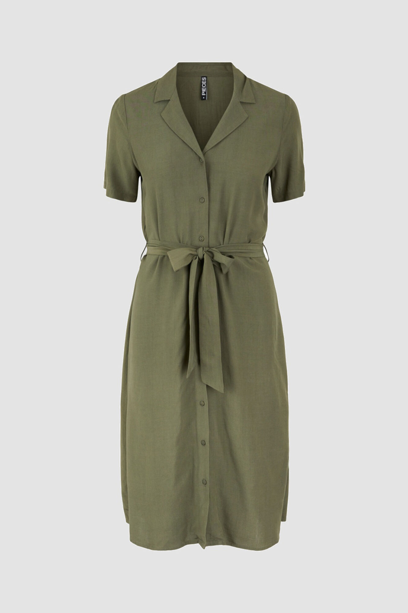 Vestido midi estilo camisa
