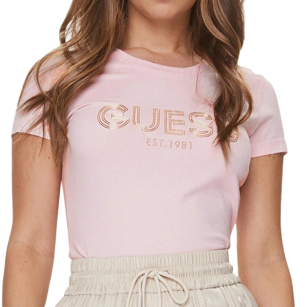 Guess T-shirt Rose Femme Guess Bold