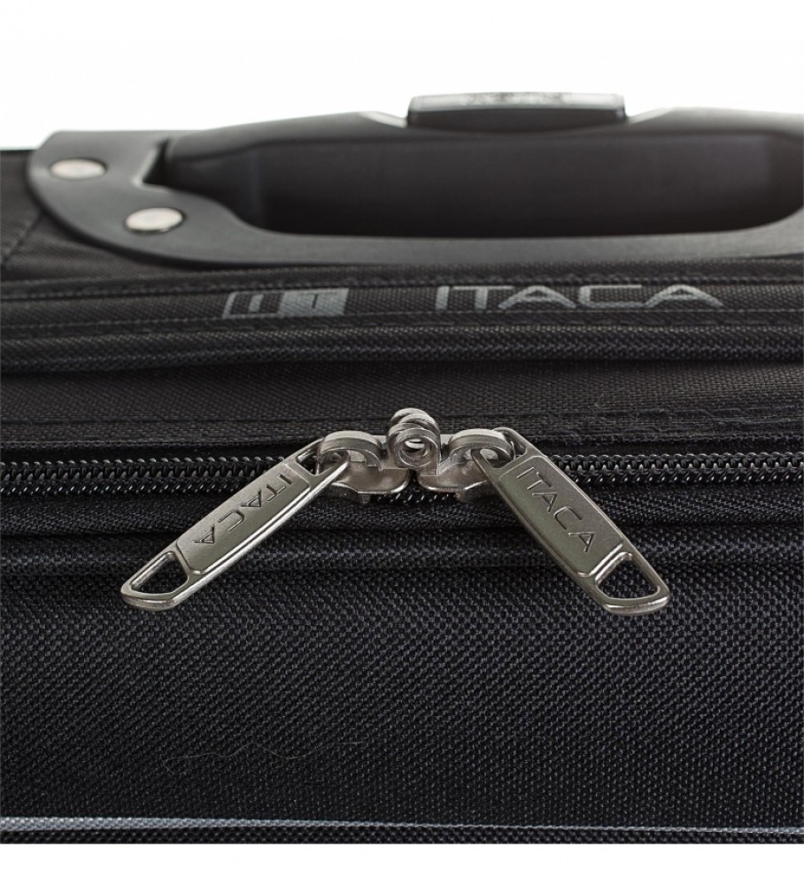 Mala de cabine ITACA com 2 rodas T71950 preta - 55x39x18cm -