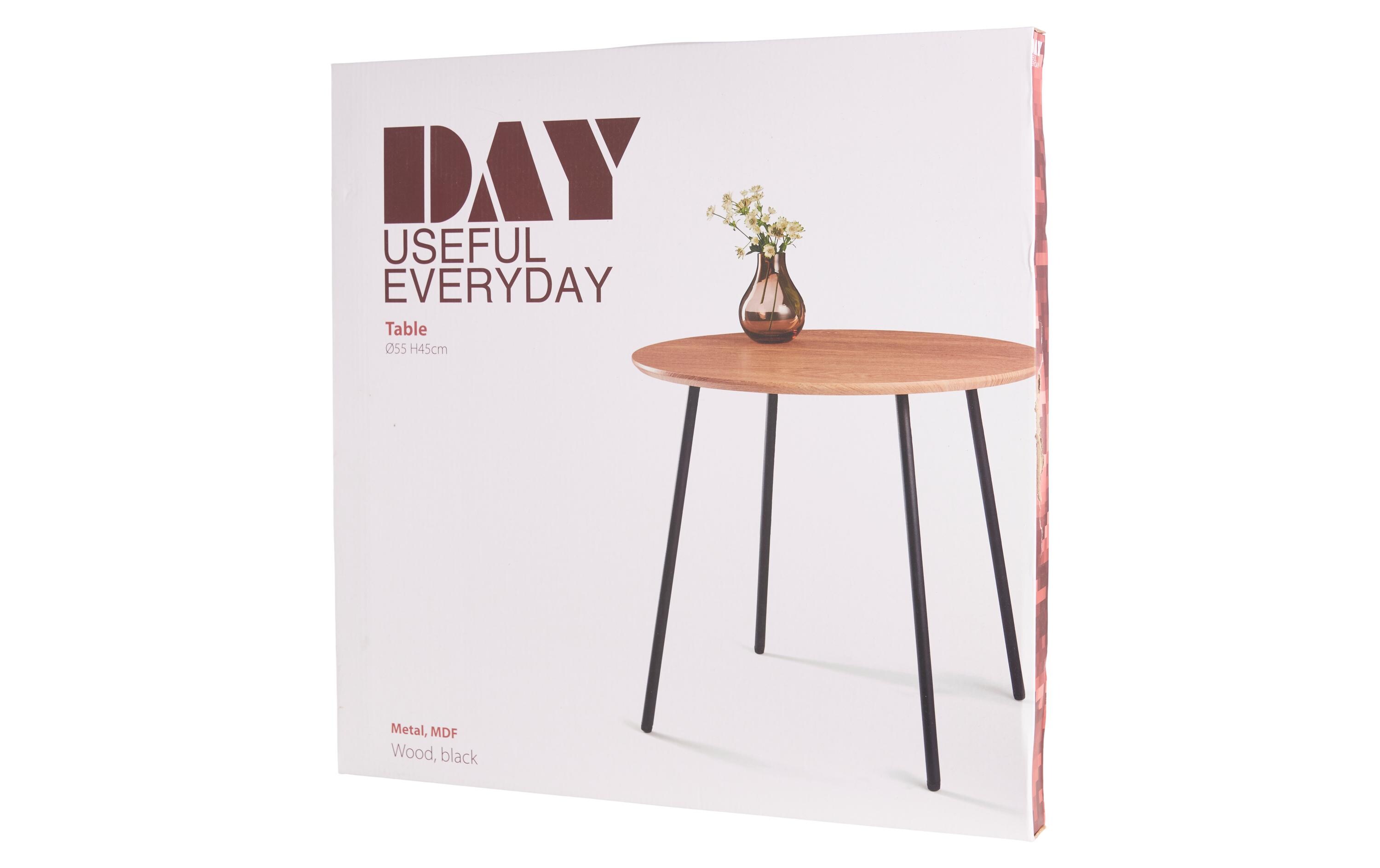 Couchtisch Ø 55 cm, Braun/SchwarzCouchtisch