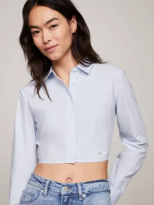 Camisa cropped com costas abertas
