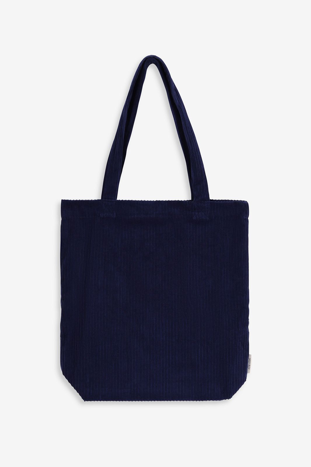 Blauwe corduroy shopper