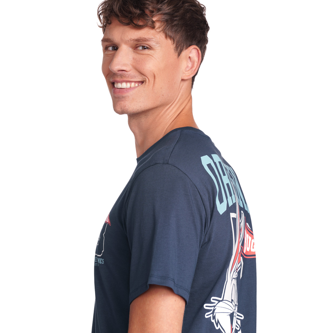 VanVaan Looney Tunes T-Shirt mit Rücken-Print dunkelblau