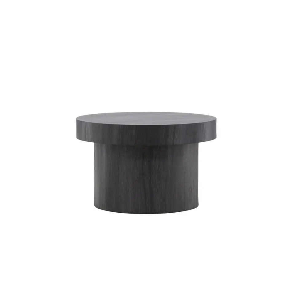 Salontafel Zwart Hout - Ø80x50cm - Malung