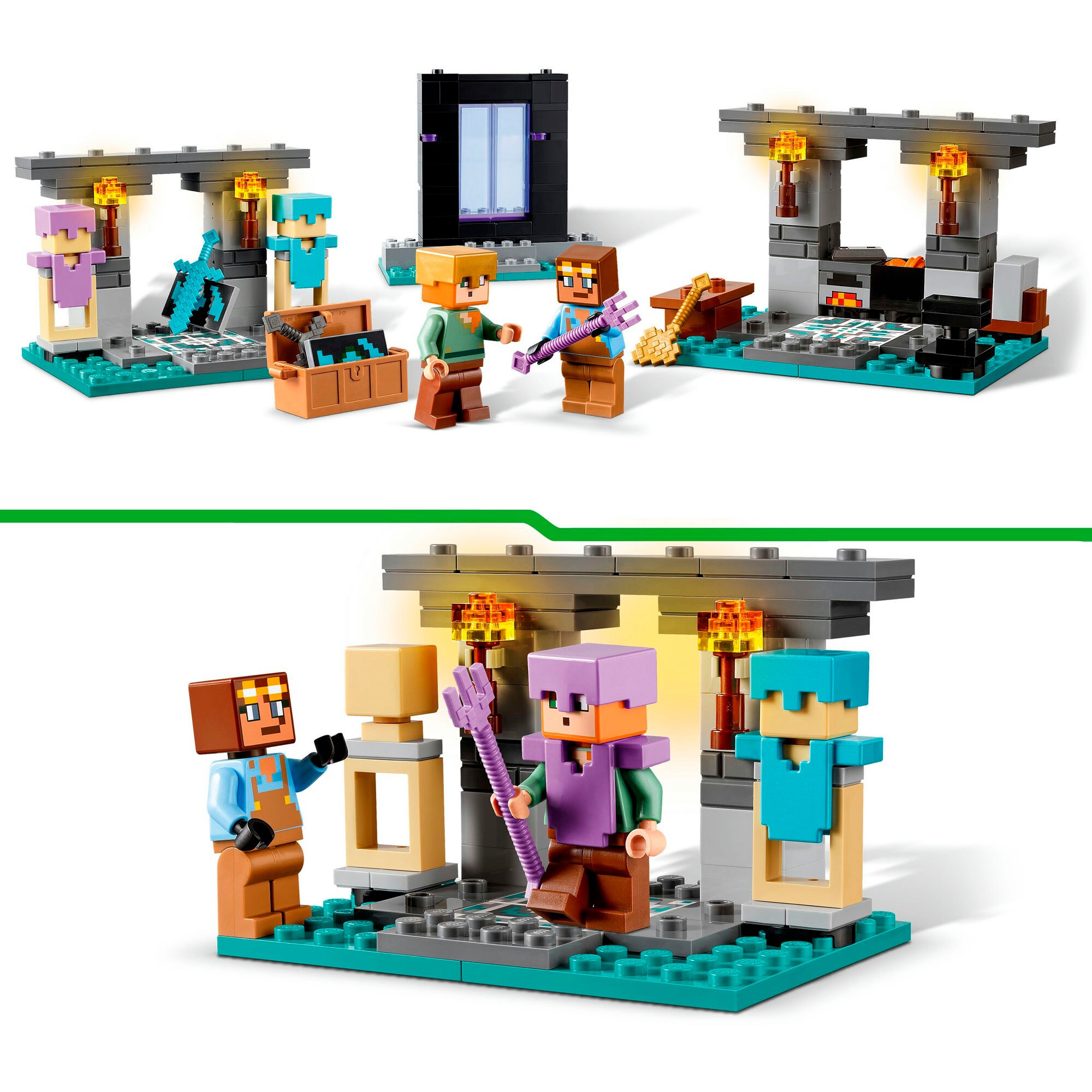 LEGO Konstruktionsspielzeug Minecraft Die Waffenkammer