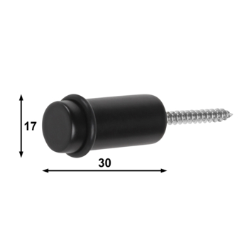 Jashaak enkel Spoel zwart Zamak 2 stuks