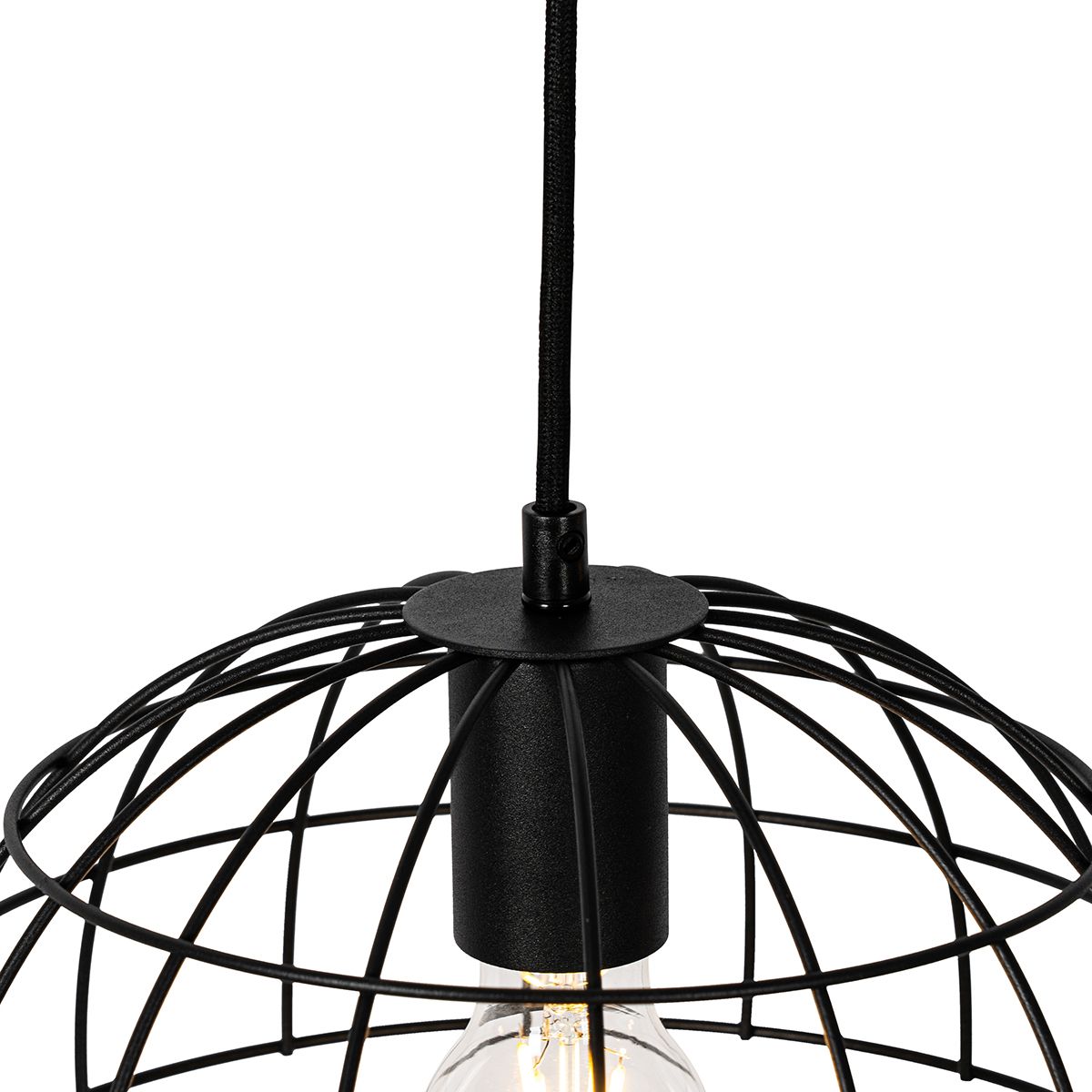 Industriële hanglamp zwart 3-lichts - Hanze