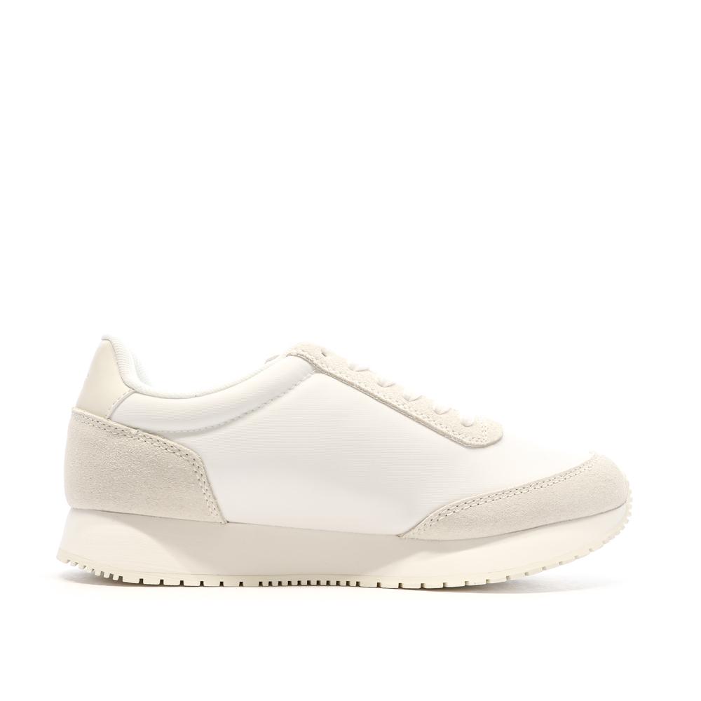 Calvin Klein Jeans Baskets Blanches/Beiges Femme Calvin Klein Jeans Retro