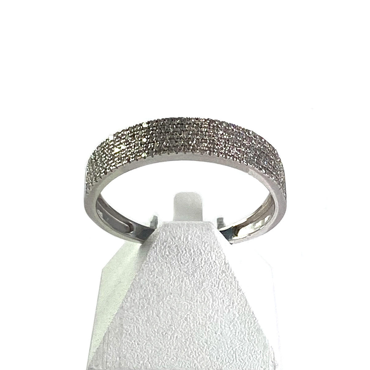 Bague d'occasion or 375 blanc diamants