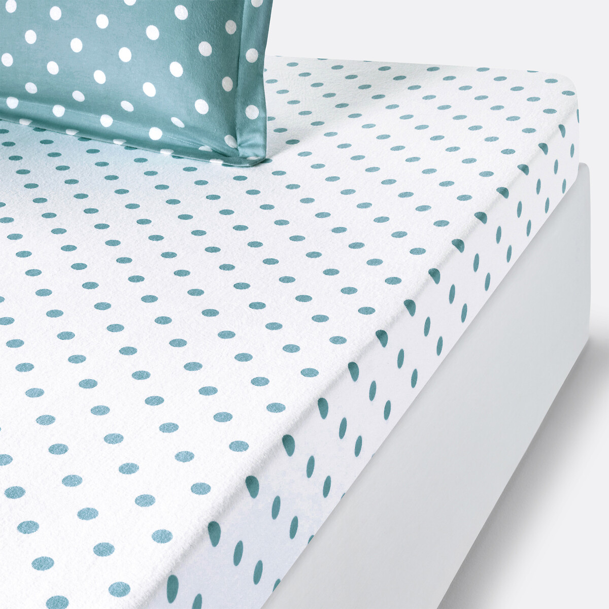 LA REDOUTE INTERIEURS<br>Lençol de flanela com estampa de bolinhas Clarisse