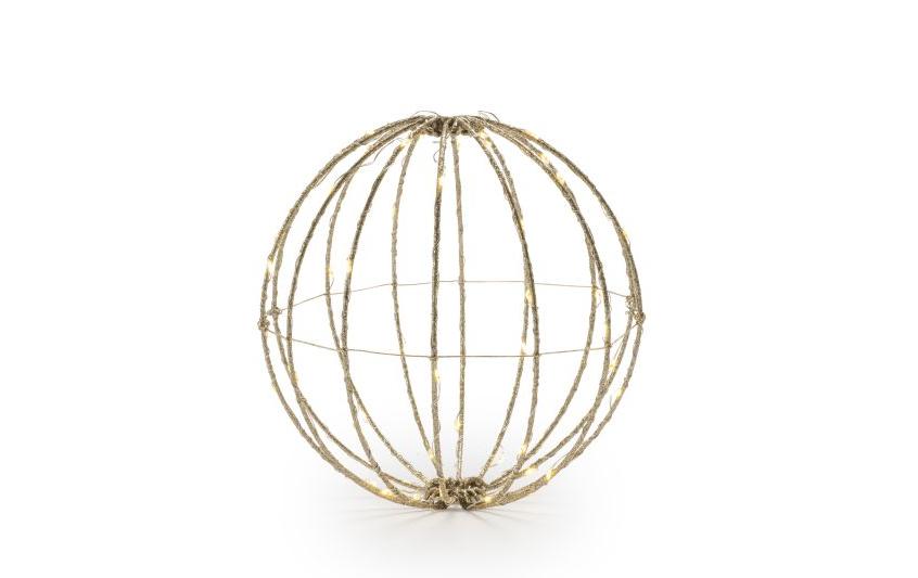 Tischdeko Svenja Star 3D Ball, Ø 20 cm, GoldLED Weihnachtsdekoration