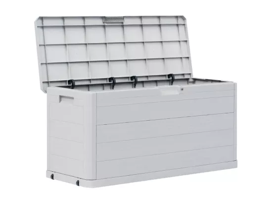 Boîte de rangement de jardin 280 L Gris clair