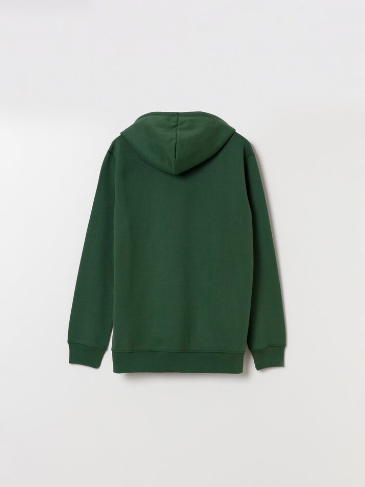 Moletom básico com capuz - Verde musgo