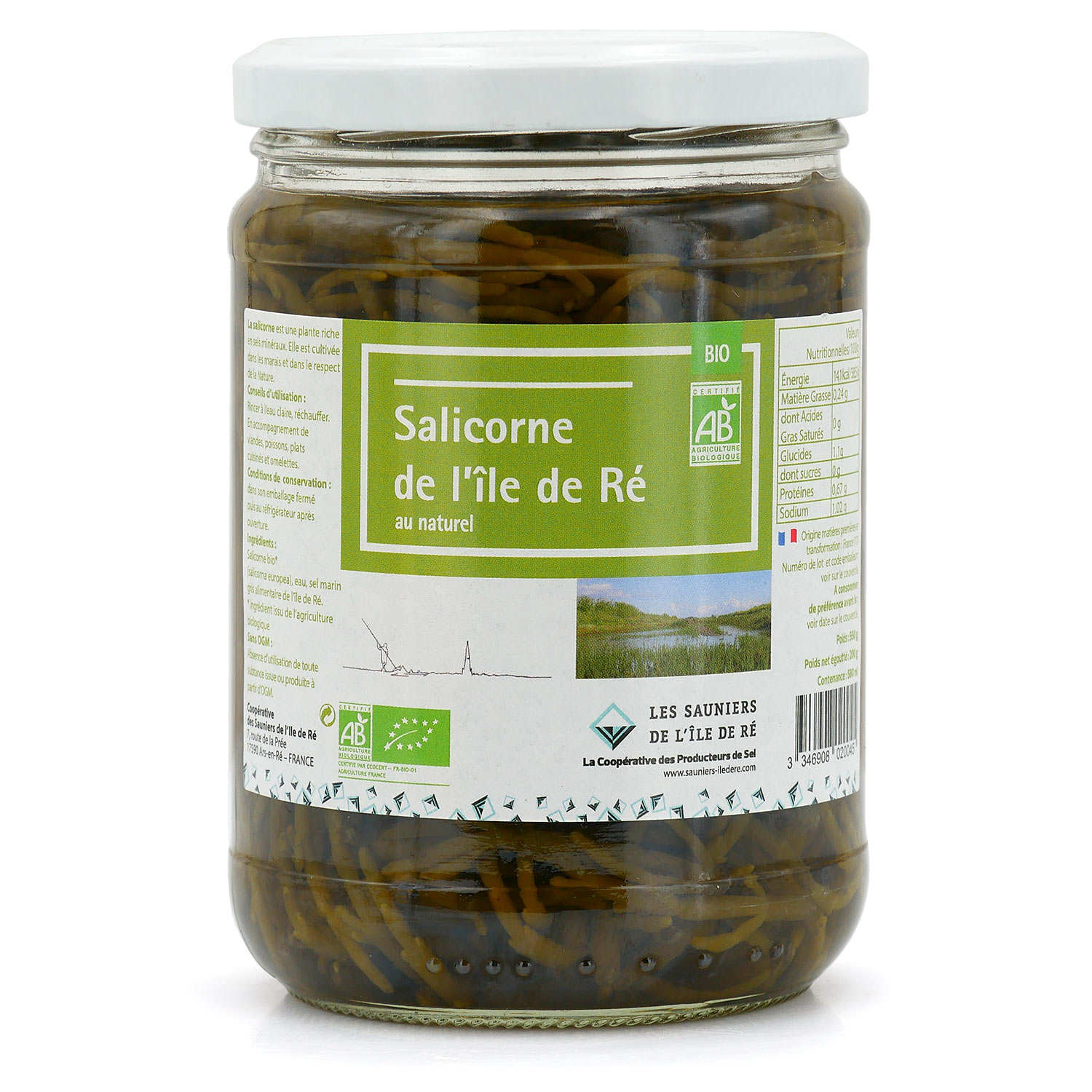 Salicornes bio de l'Ile de Ré au naturel