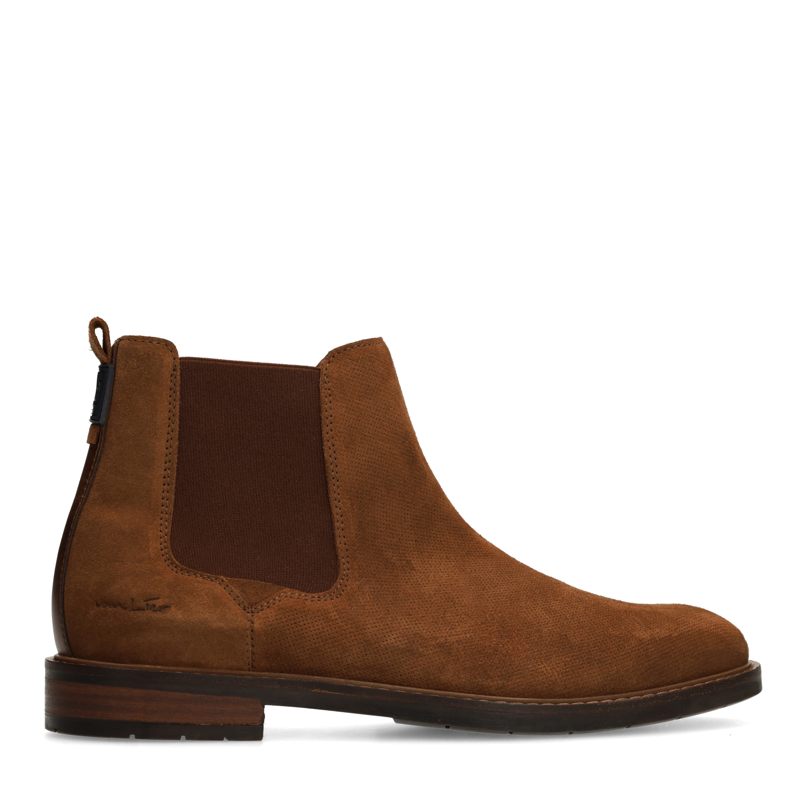 Cognac suède chelsea boots