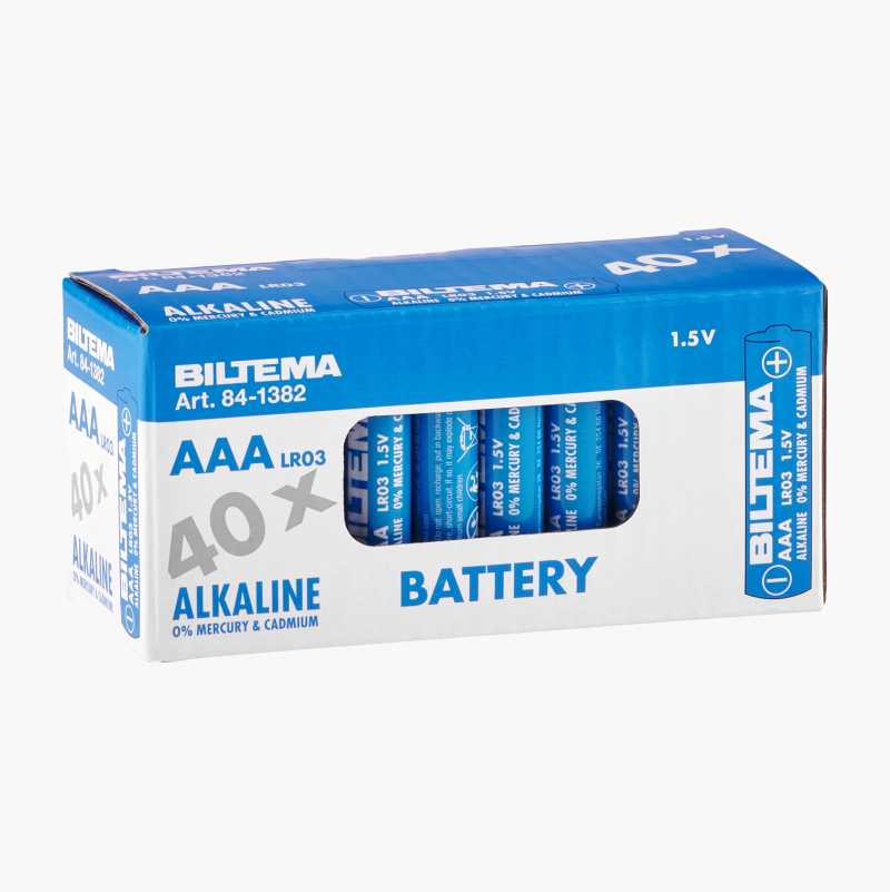 AAA/LR03 Alkalisk batteri, 40-pk.