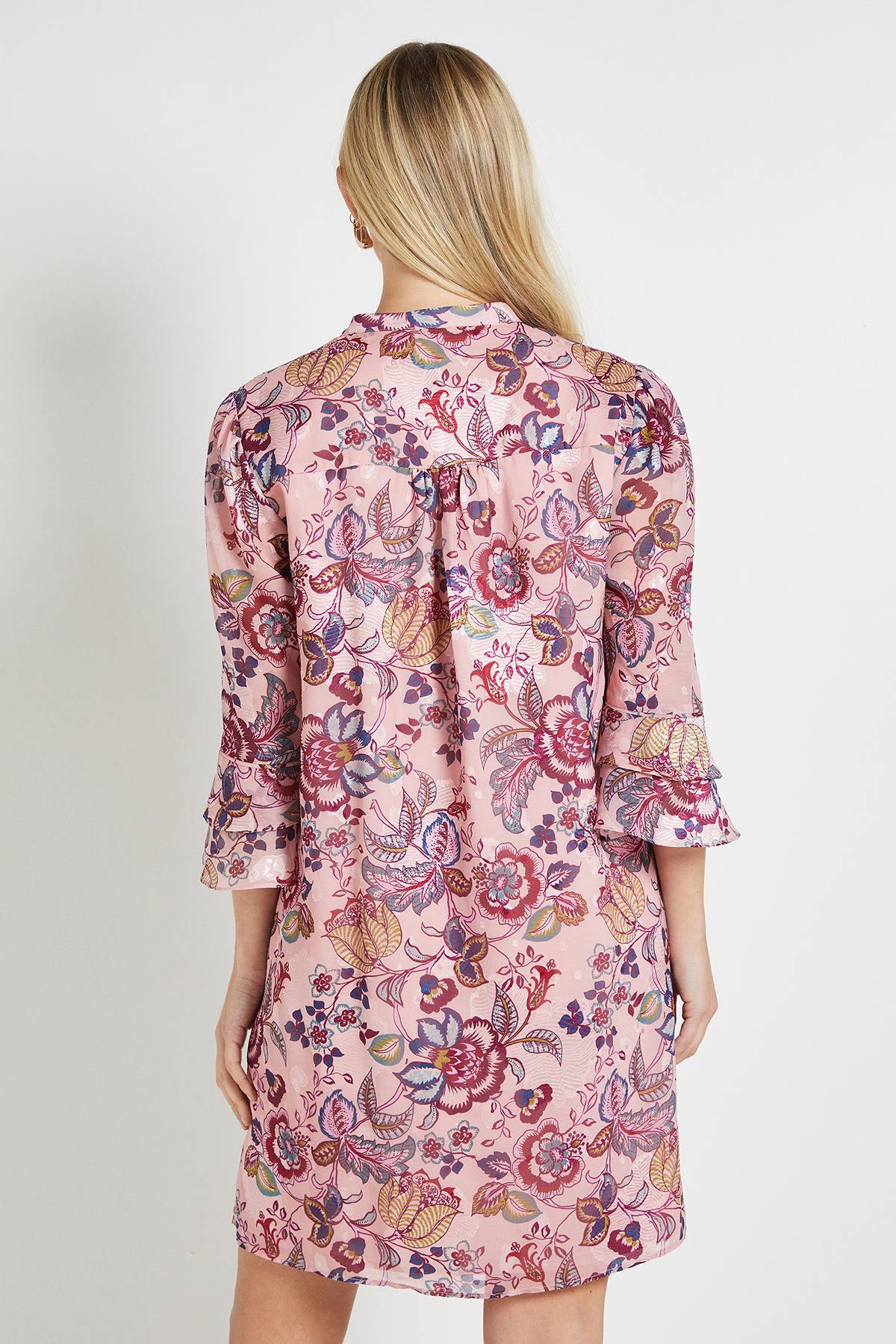 Wallis Robe Droite À Volants Avec Motif Paisley Dévoré Petite