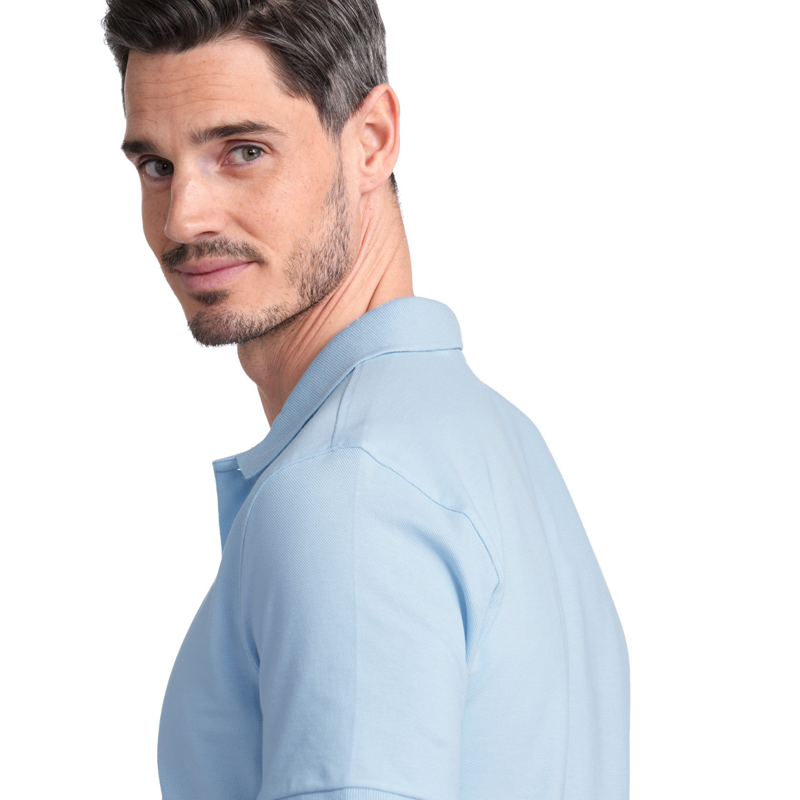 VanVaan Herren Poloshirt in Piqué-Qualität hellblau
