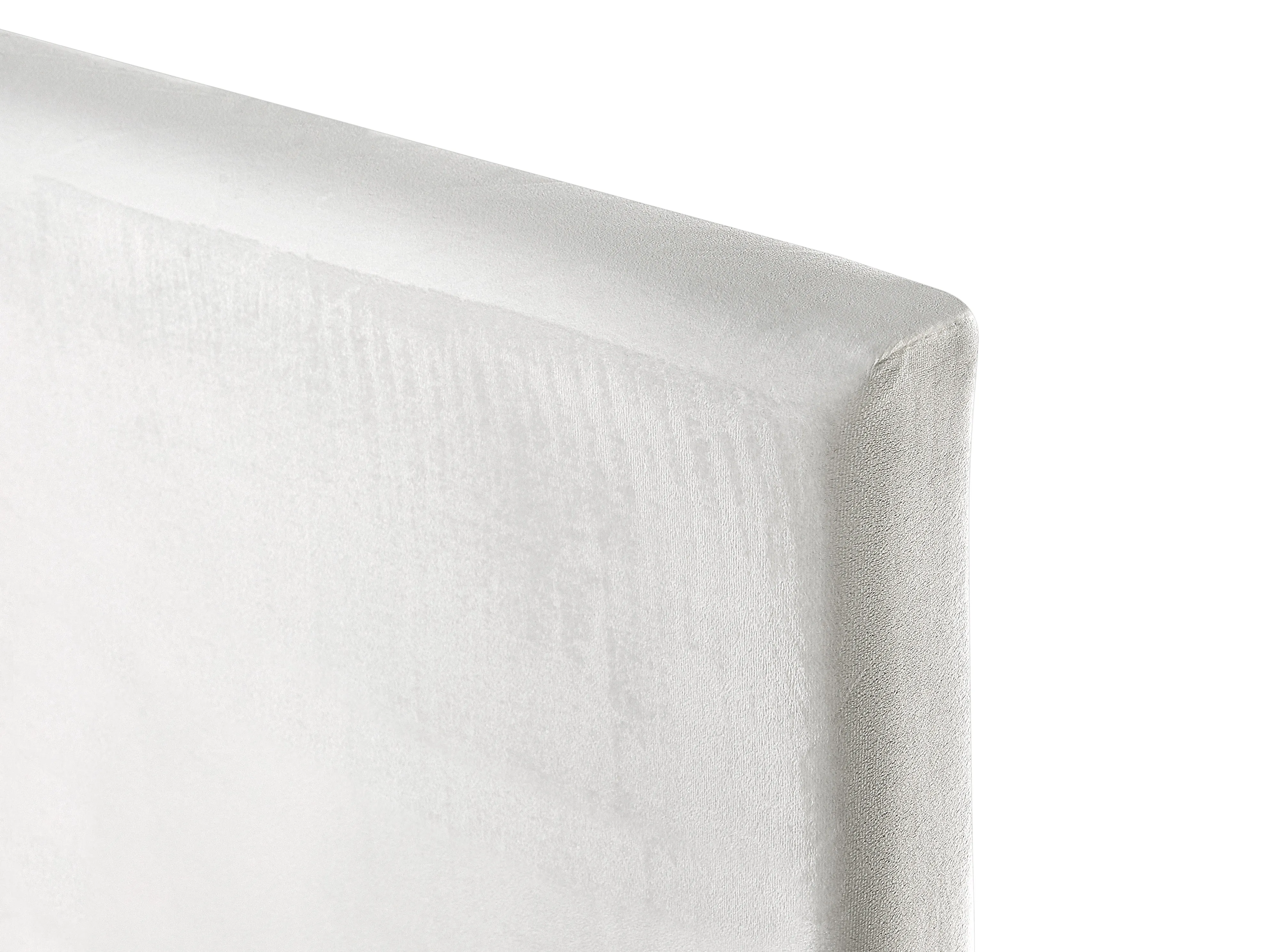Bed Fluweel FITOU 180 x 200 cm Wit