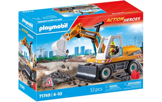 Playmobil® Spielbausteine »Action Heroes Grosser Bagger 71749«