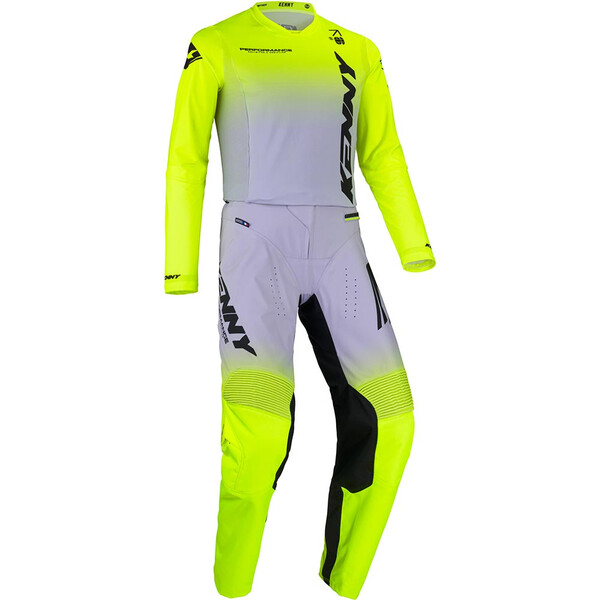 Kenny - Maillot Performance Gradient Gris / Jaune fluo / Noir