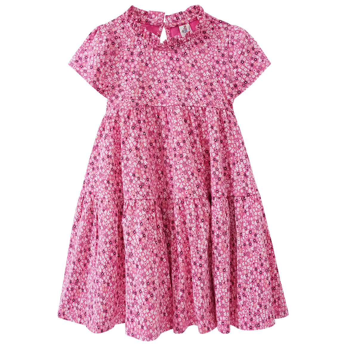 Topolino Mädchen Kleid im Millefleur-Dessin pink