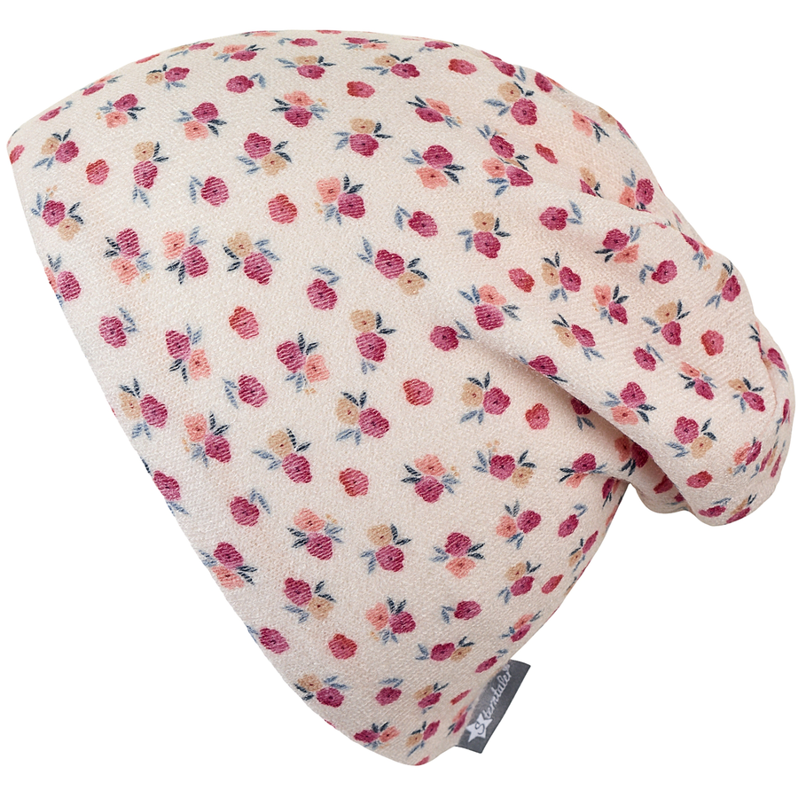 Sterntaler Slouch-Beanie Blumen beige