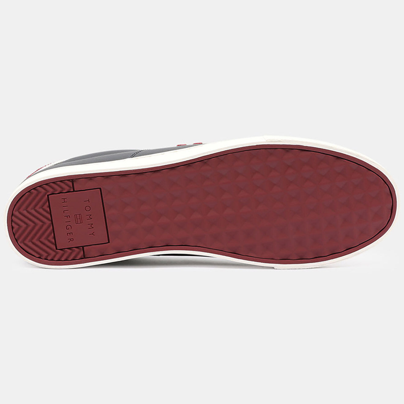 Tommy Hilfiger Baskets en Cuir monogram bleu marine