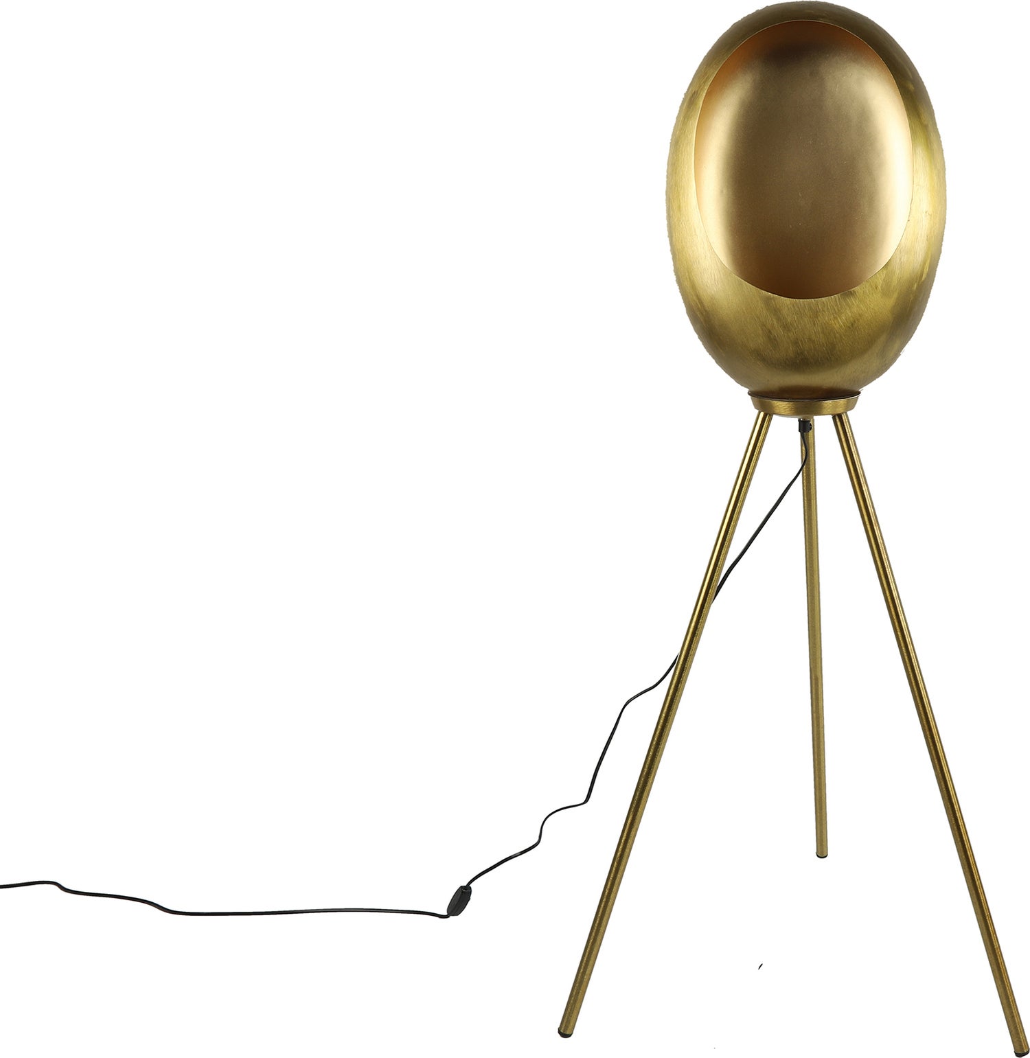 Countryfield vloerlamp op poten Eggy goud 15 x 31 x 122 cm