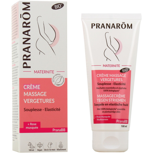 Crème de massage vergetures Bio Pranarom PranaBB Maternité