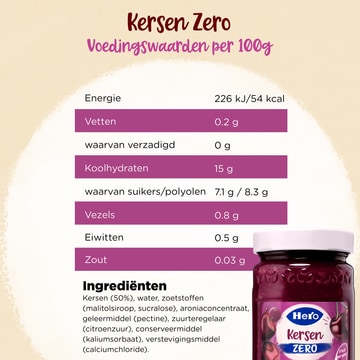 Hero Fruitspread Zero Kersen 300 g