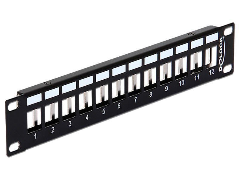 Delock Patchpanel 12 Port, Keystone 10