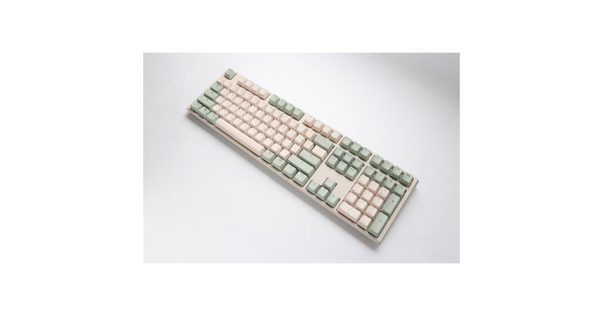 DuckyOne 3 Matcha, toetsenbord  (Crème/groen, US lay-out, Cherry MX Brown, PBT Double Shot, hot swap)