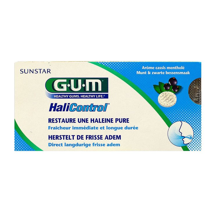 HaliControl 10 pastilles arôme cassis mentholé