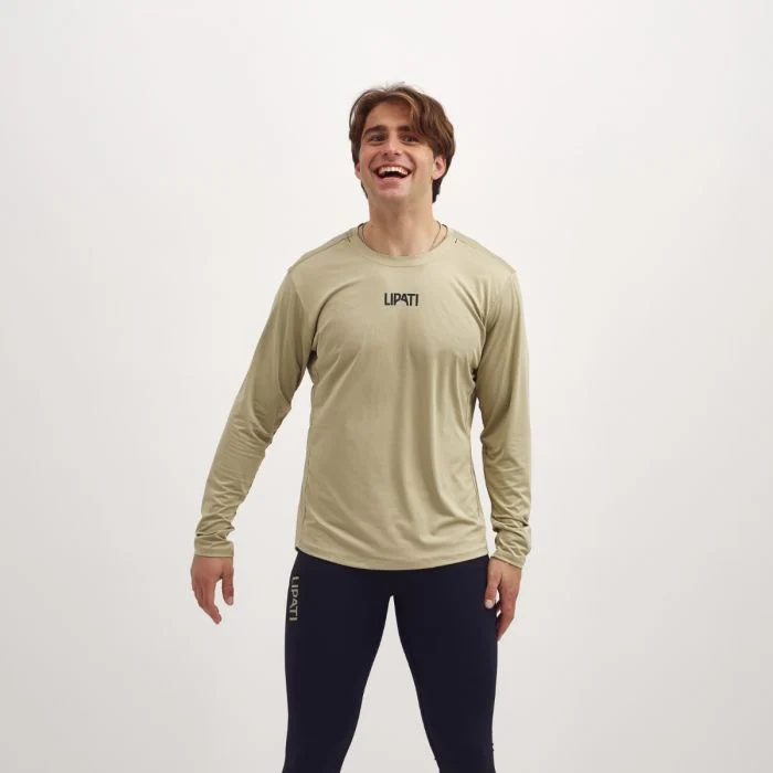 Lipati Herre Trøjer Leeward LS Tee Brun