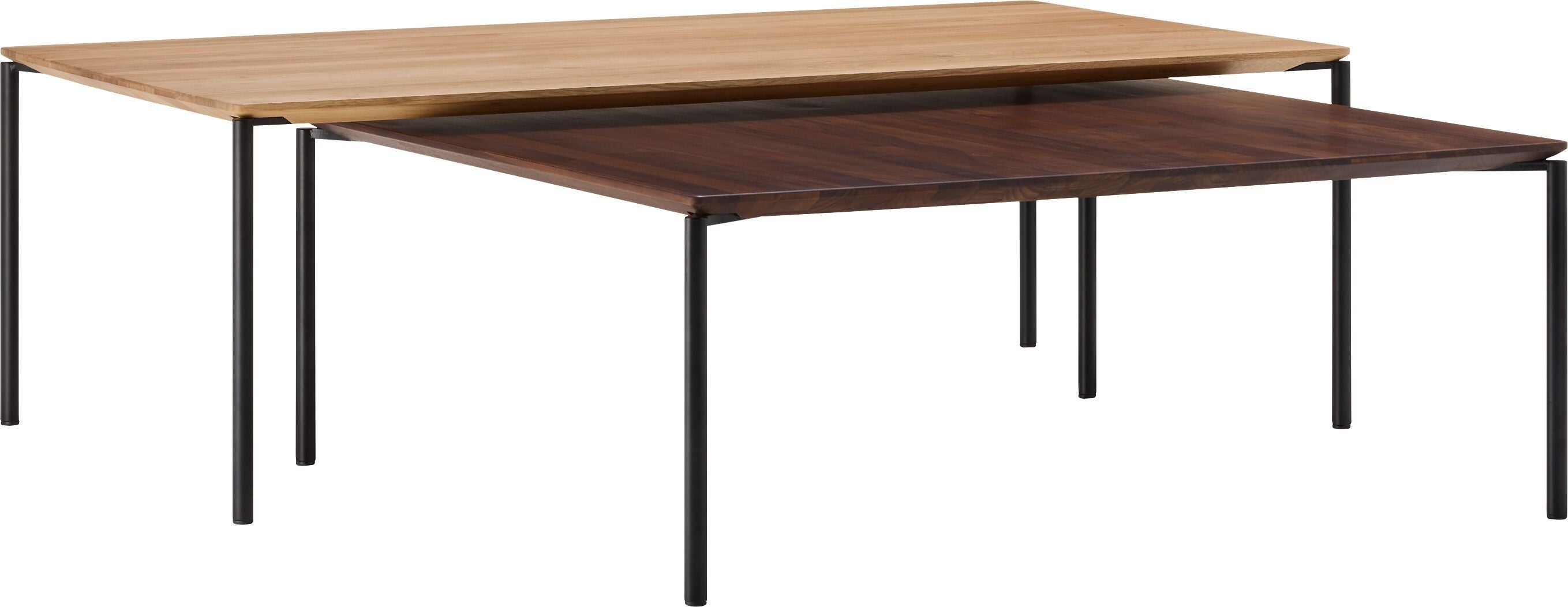 BAO Salontisch - Eiche massiv / schwarz / B: 120.0 cm x T: 70.0 cm x H: 40.0 cm