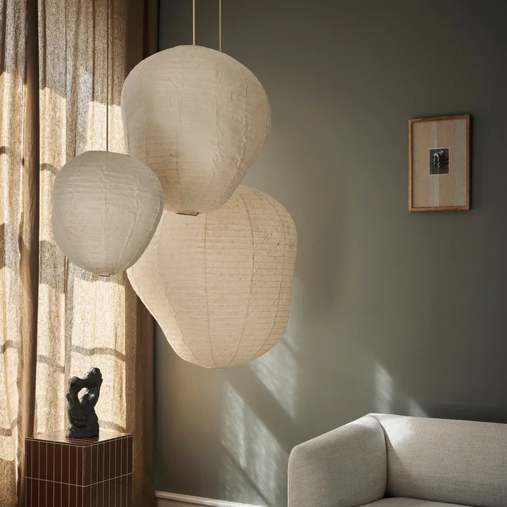 Ferm Living - Kurbis Lampenschirm, H 40 x Ø 38 cm, dark sage