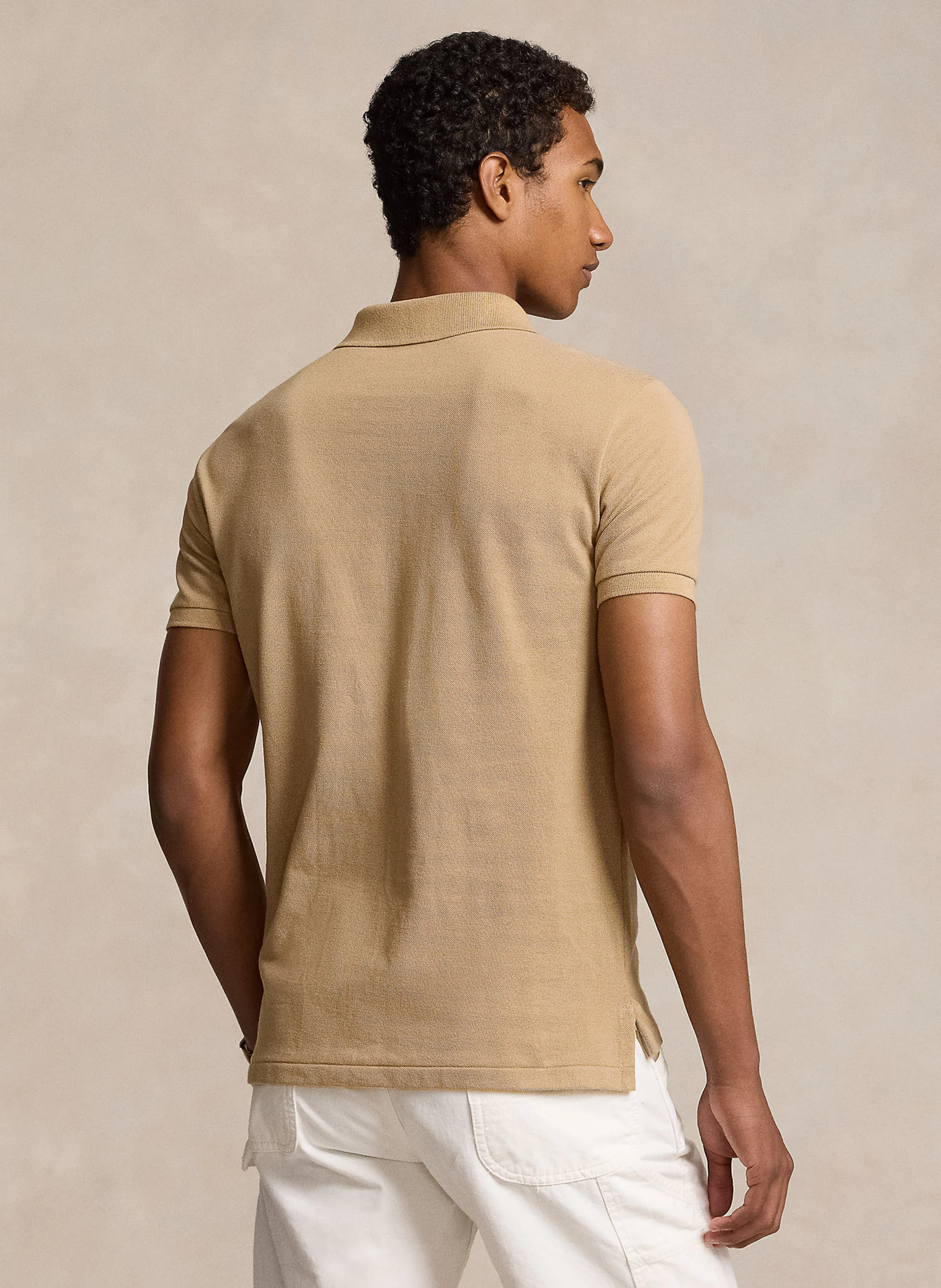 Polo slim-fit en coton | Beige