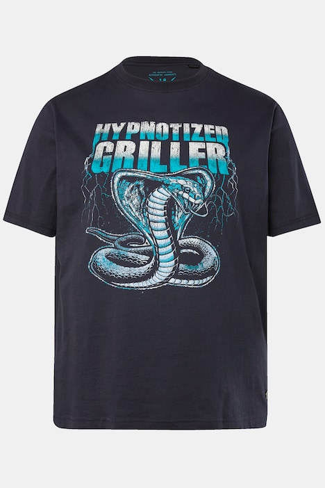 JP1880 T-Shirt, Halbarm, Grill-Print, Rundhals, bis 8 XL