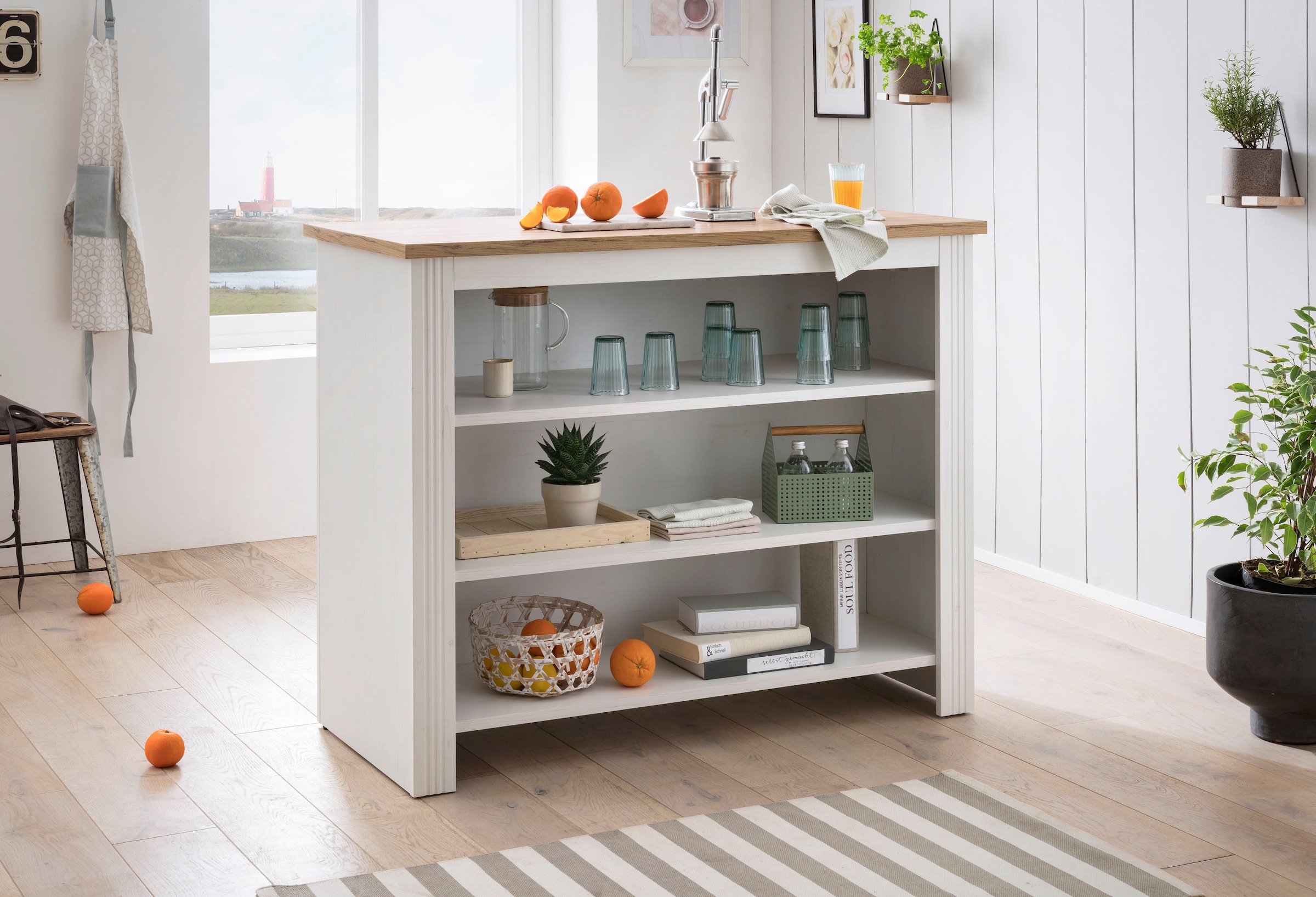 KOCHSTATION Unterschrank »KS-Westminster« Küchentheke frei im Raum stellbar, Höhe 105 cm, exclusiv by Otto
