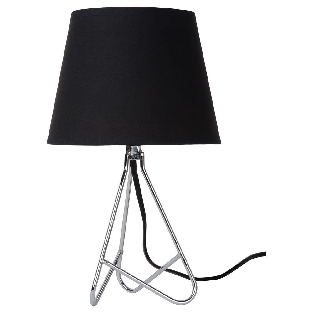 Gitta tafellamp, E14, 300mm hoog, zwart, chroom