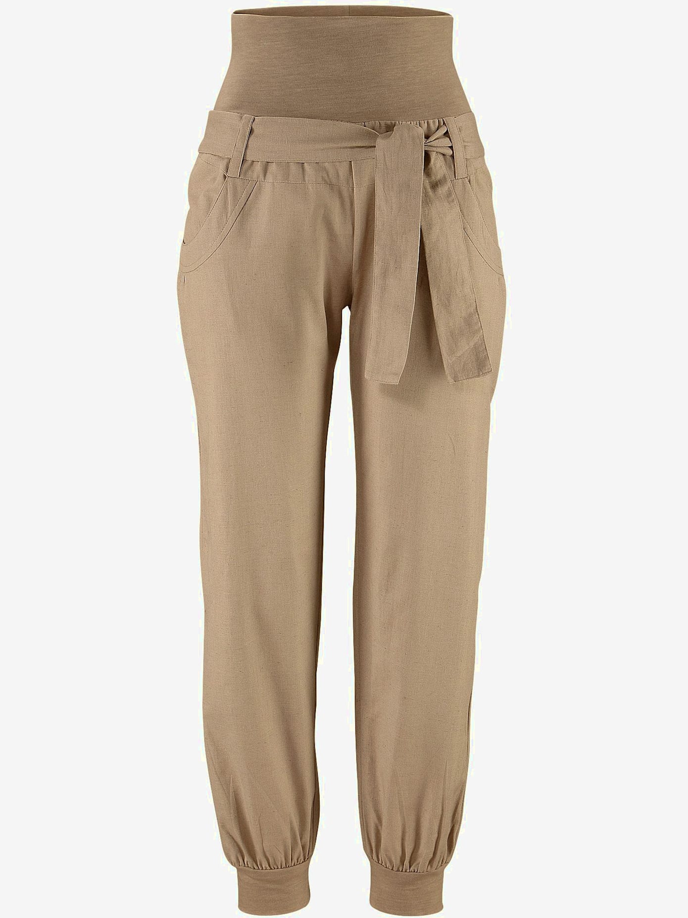 Pantalon de plage large ceinture en jersey