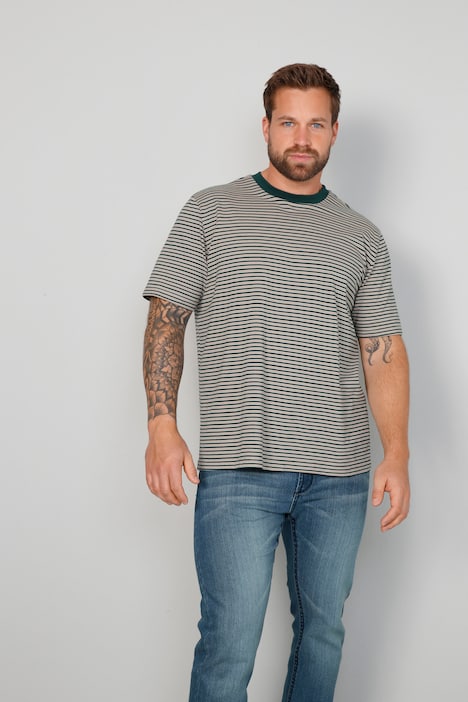 John F. Gee T-Shirt, Halbarm, Ringel, Rundhals, bis 72/4