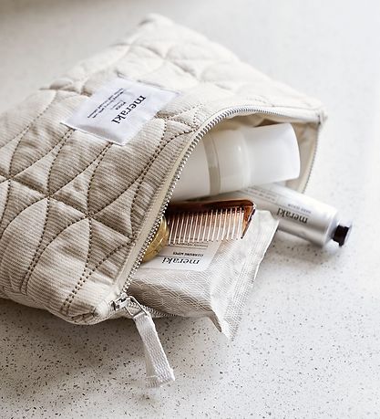 Meraki Toilettaske - Mentha - Off White/Safari