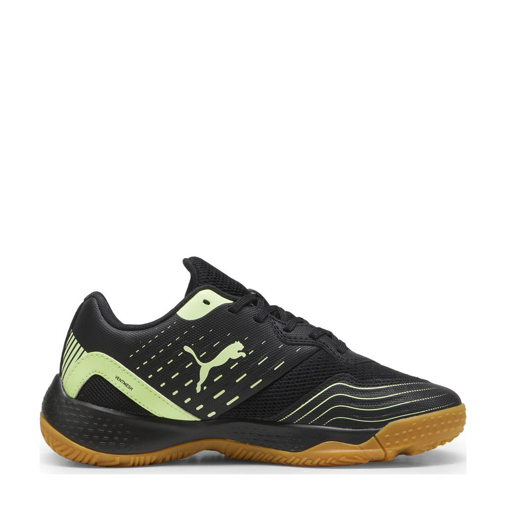 Puma Solarflash IIIjunior zaalvoetbalshcoenen zwart/felgroen